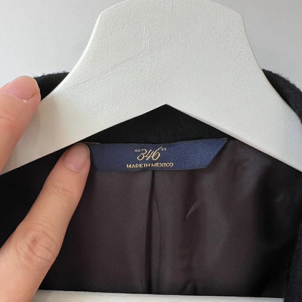 Brooks Brothers Tollegno 1900 Cashmere Madison Fit sportcoat, Black, Size 46R